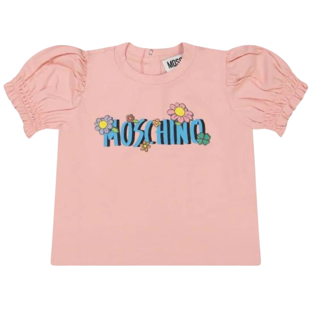 Moschino T-Shirt Flower Logo Pink