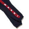 Marni Track Pants Vertical Logo Navy & Red