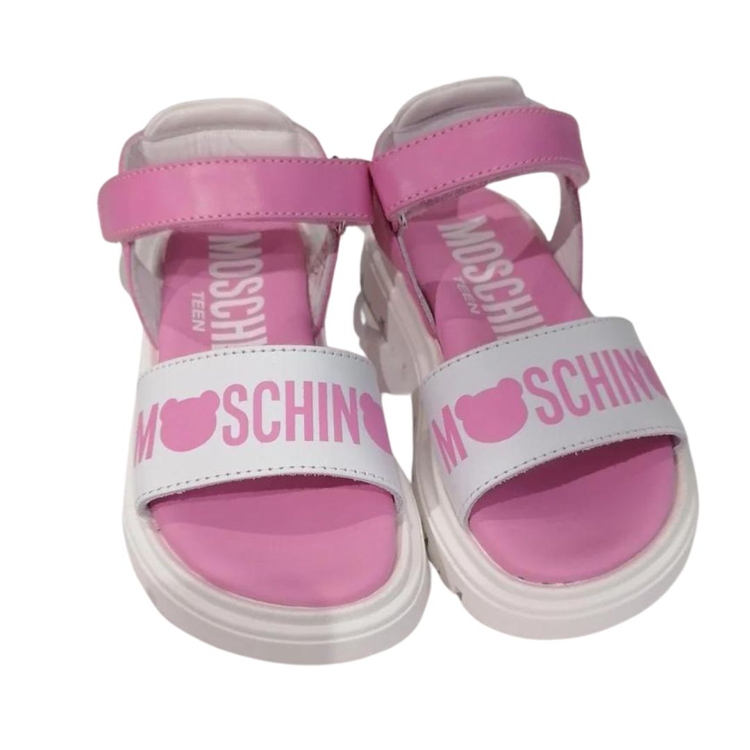 Moschino Sandal Logo Strap Pink