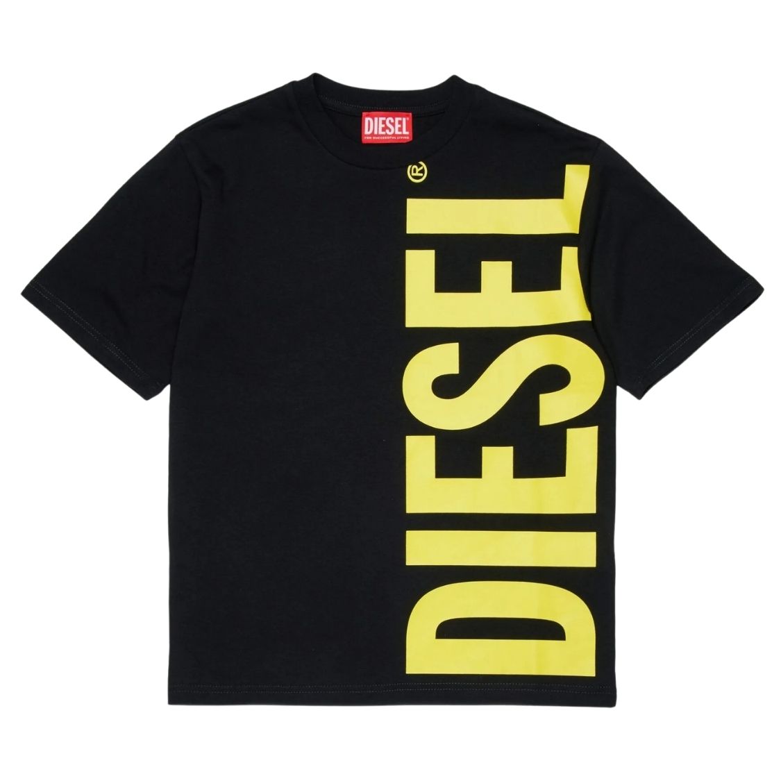 Diesel Tshirt Big Logo Blackyellow