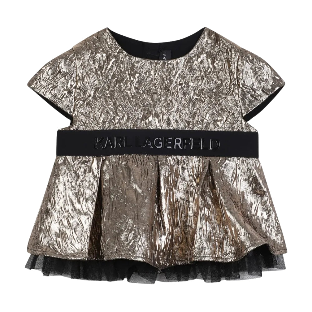 Karl Lagerfeld Top Fancy Blouse Light Gold