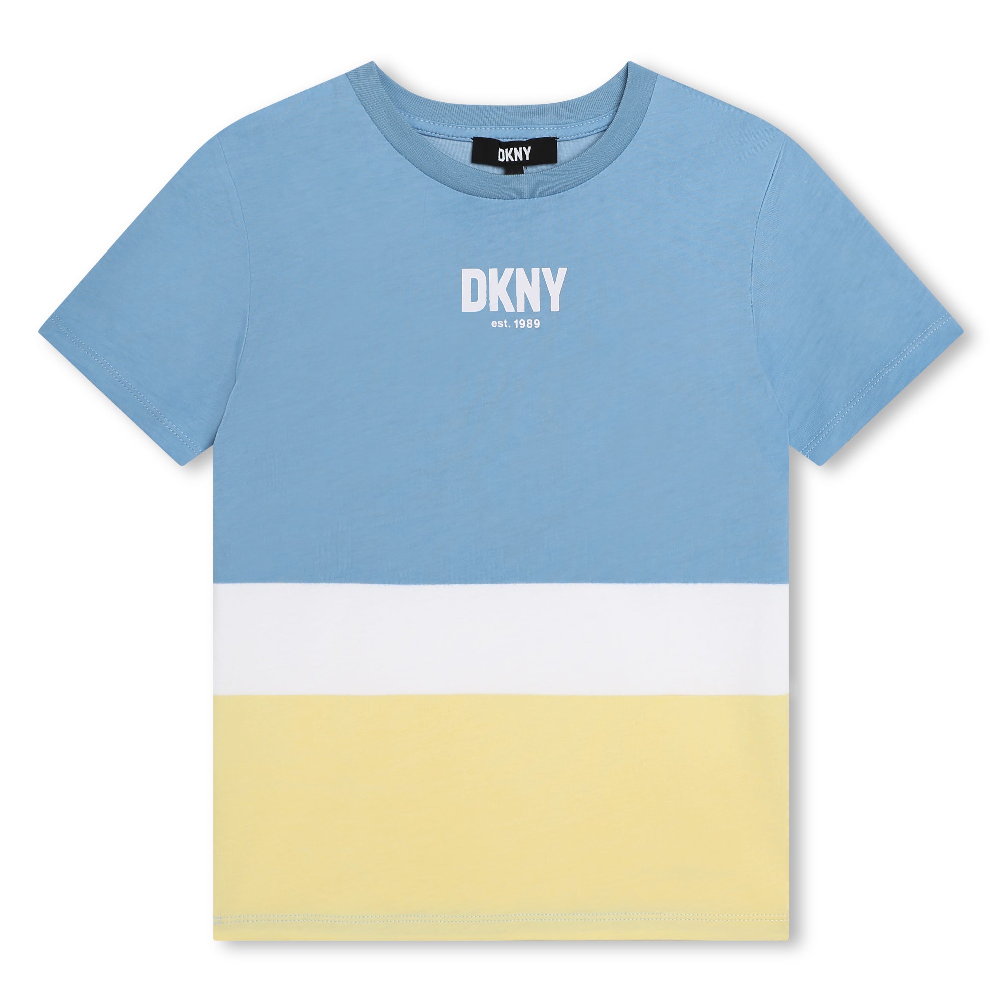 Dkny T-Shirt Multicolour Blue White Yellow