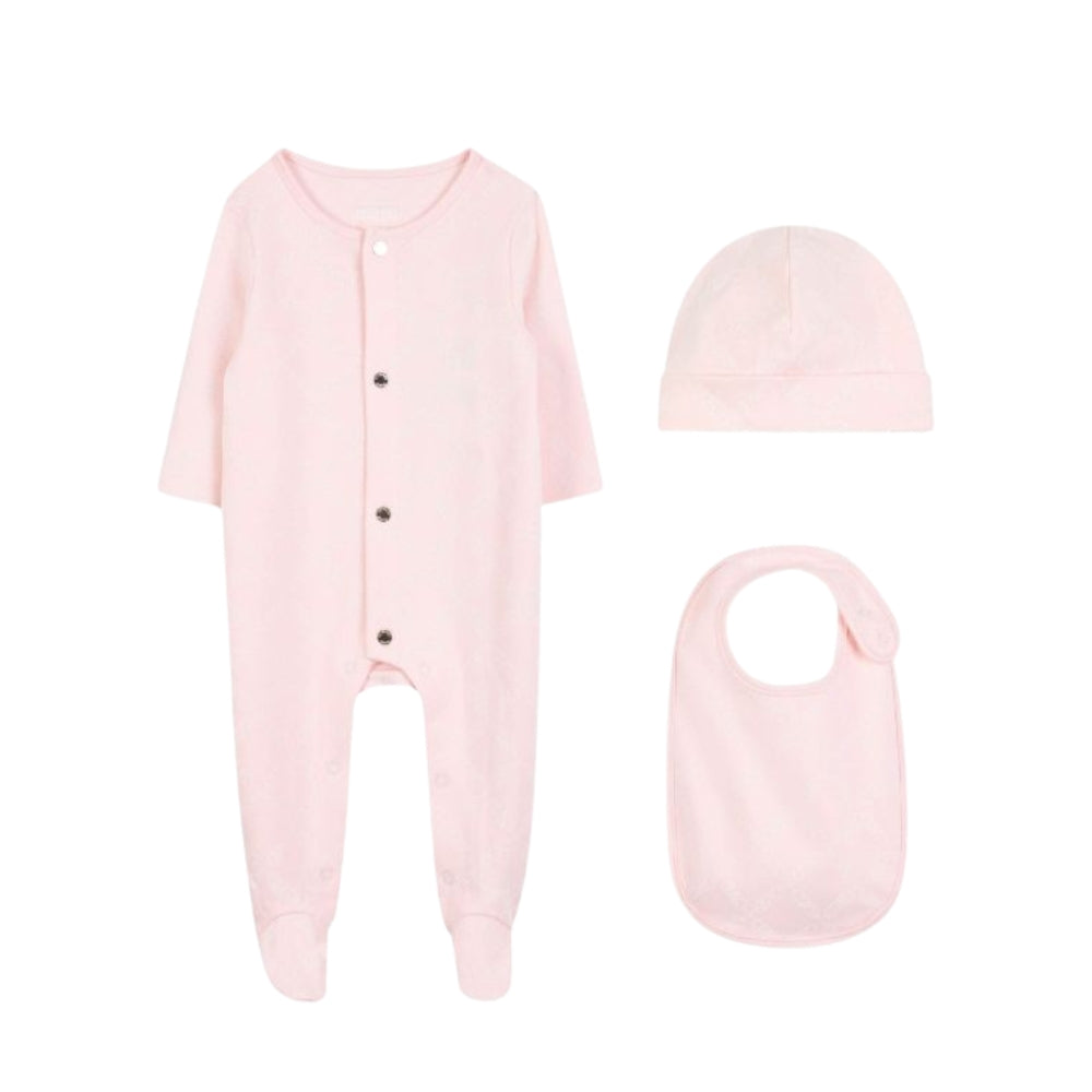 Michael Kors Set Pyjamas+Bib+Hat Pink