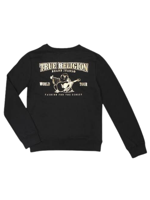 True Religion Sweater Foil Logo Black