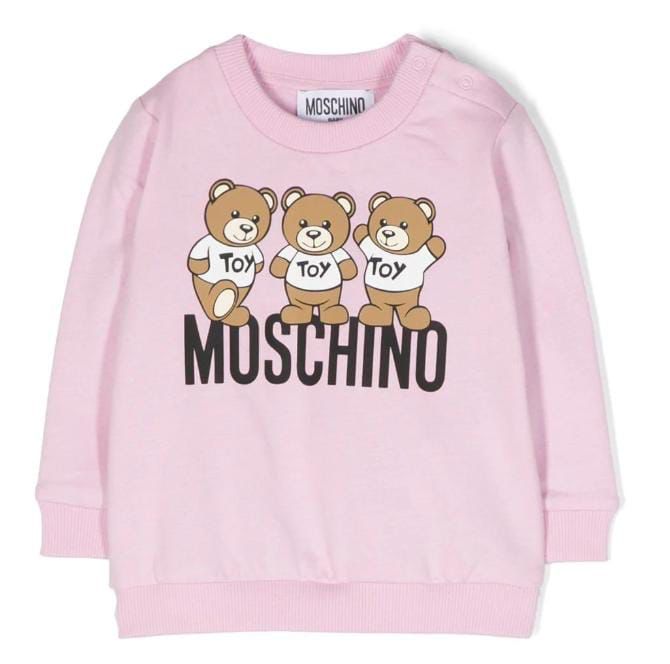 Moschino Sweater Bear Logo Pink