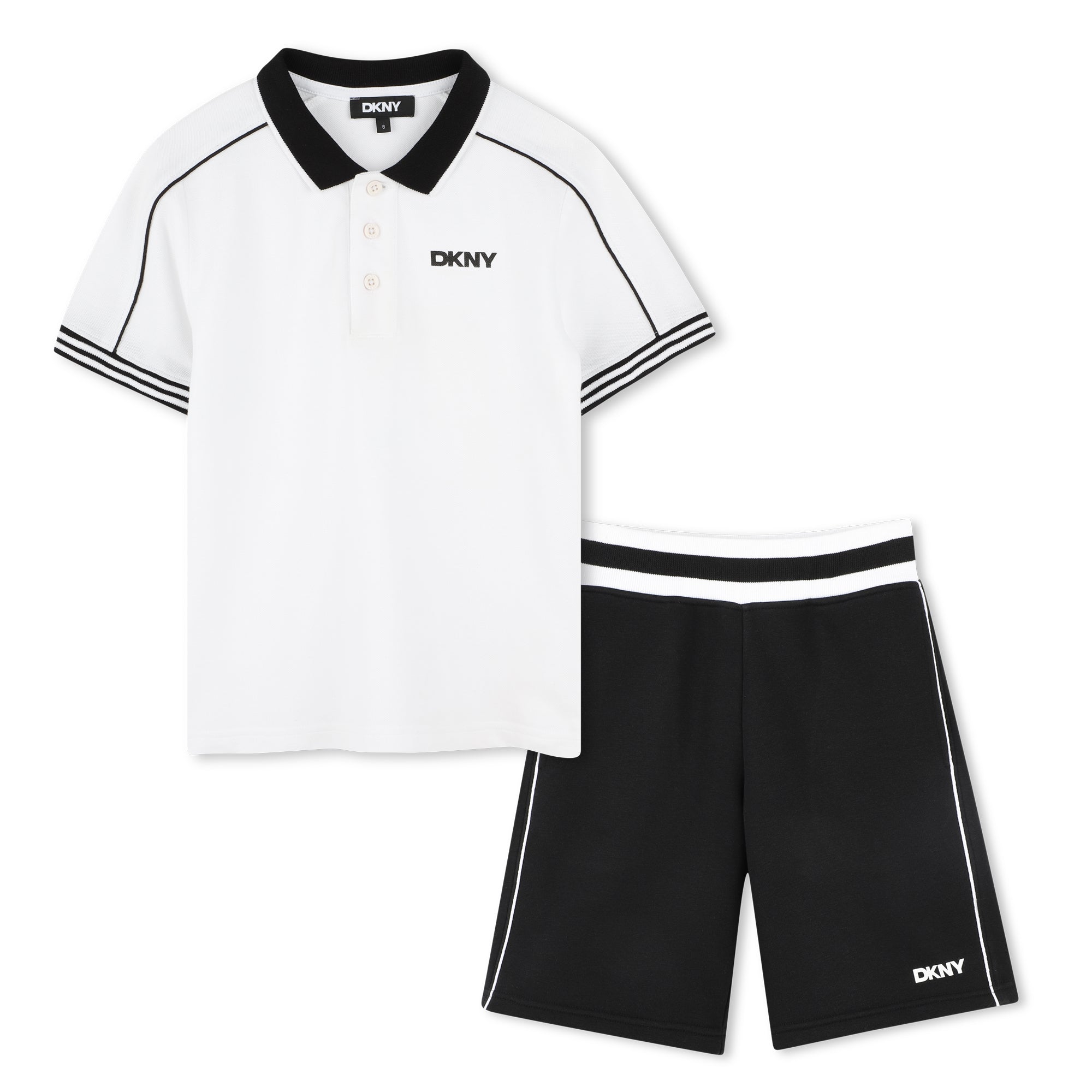 Dkny Set Golfer And Shorts Blackwhite
