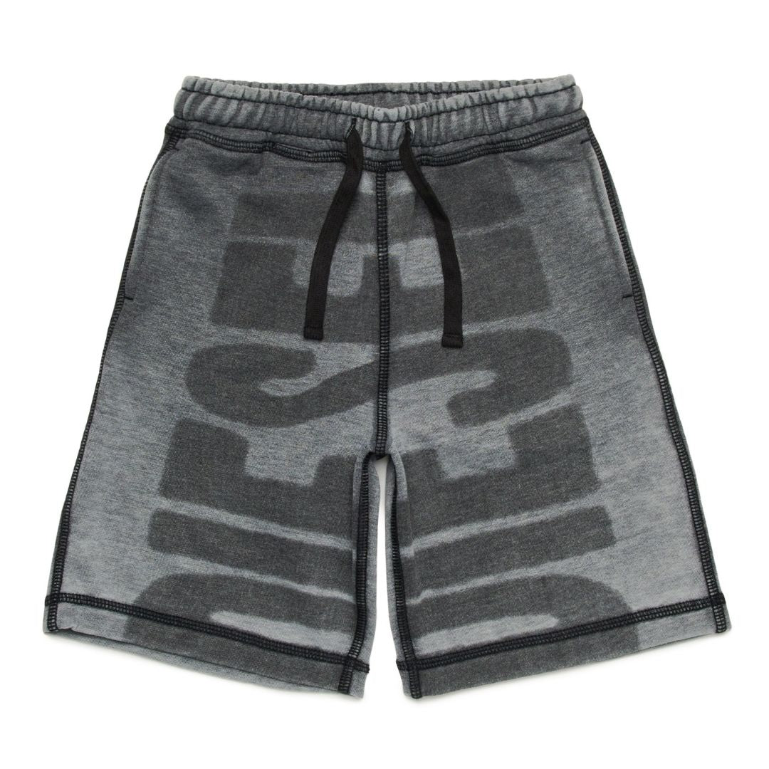 Diesel Shorts Full Logo Grey-Black