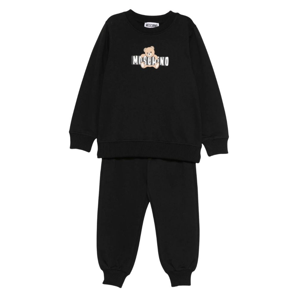 Moschino Set Sweater And Track Pants Black
