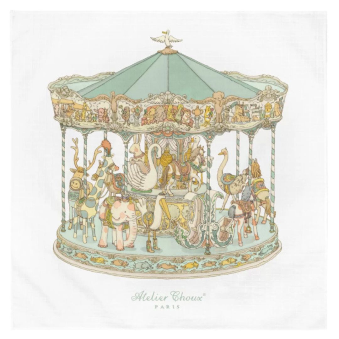 Atelier Choux Paris Swaddle Carousel Green