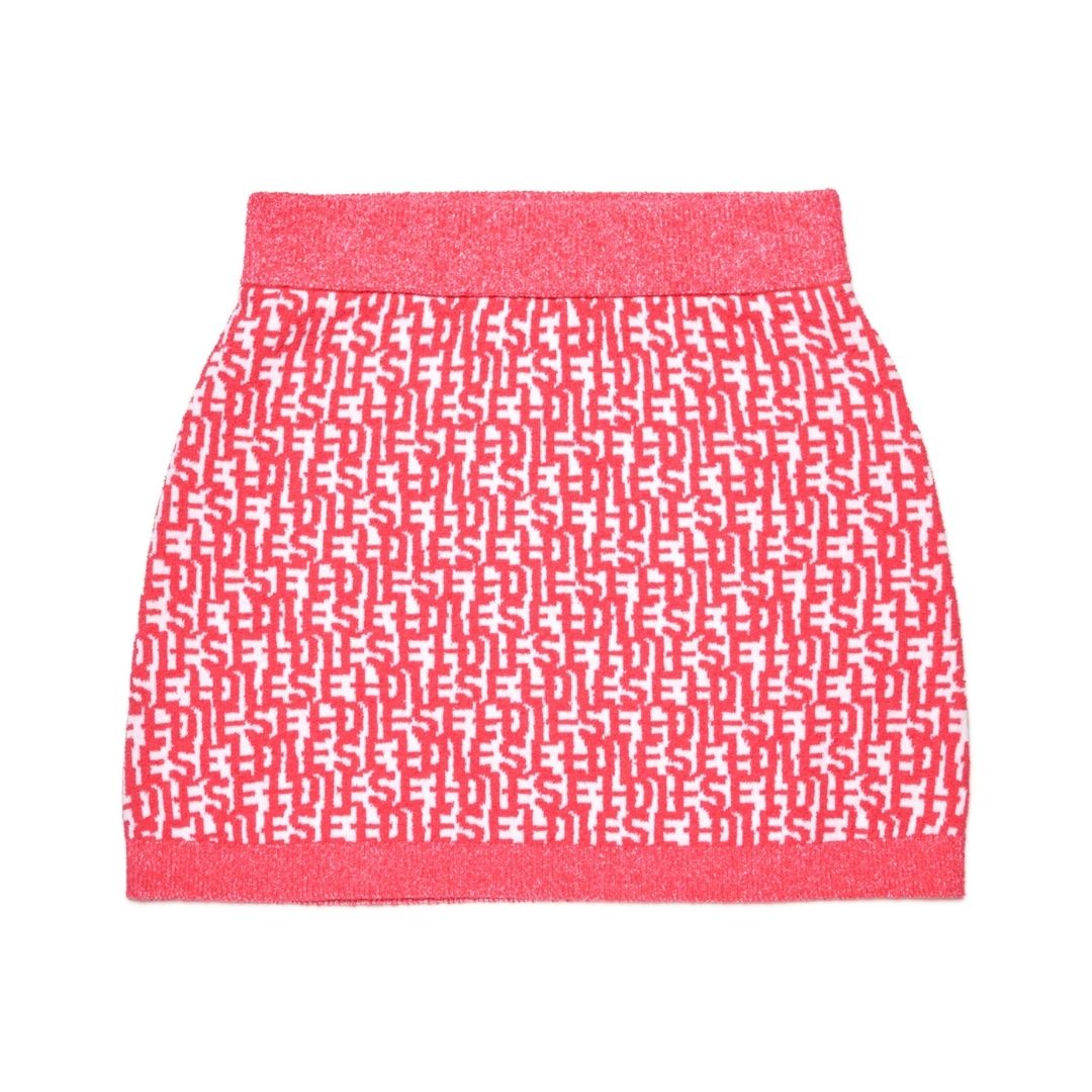 Diesel Skirt Allover Print Red