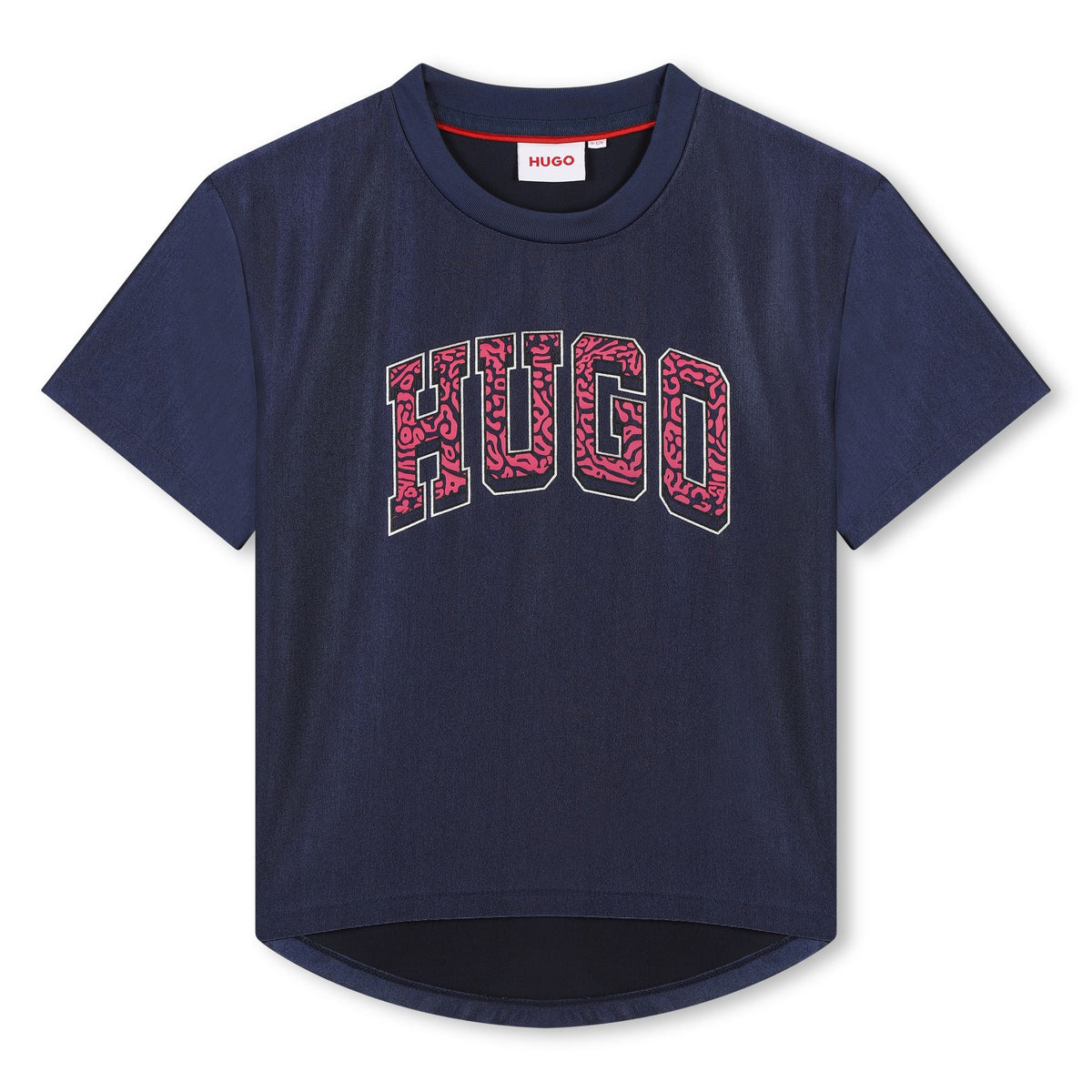 Hugo Tshirt Curved Log Navy