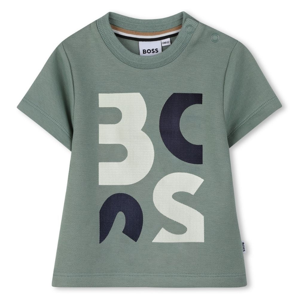 Boss Tshirt Graphic Logo Green
