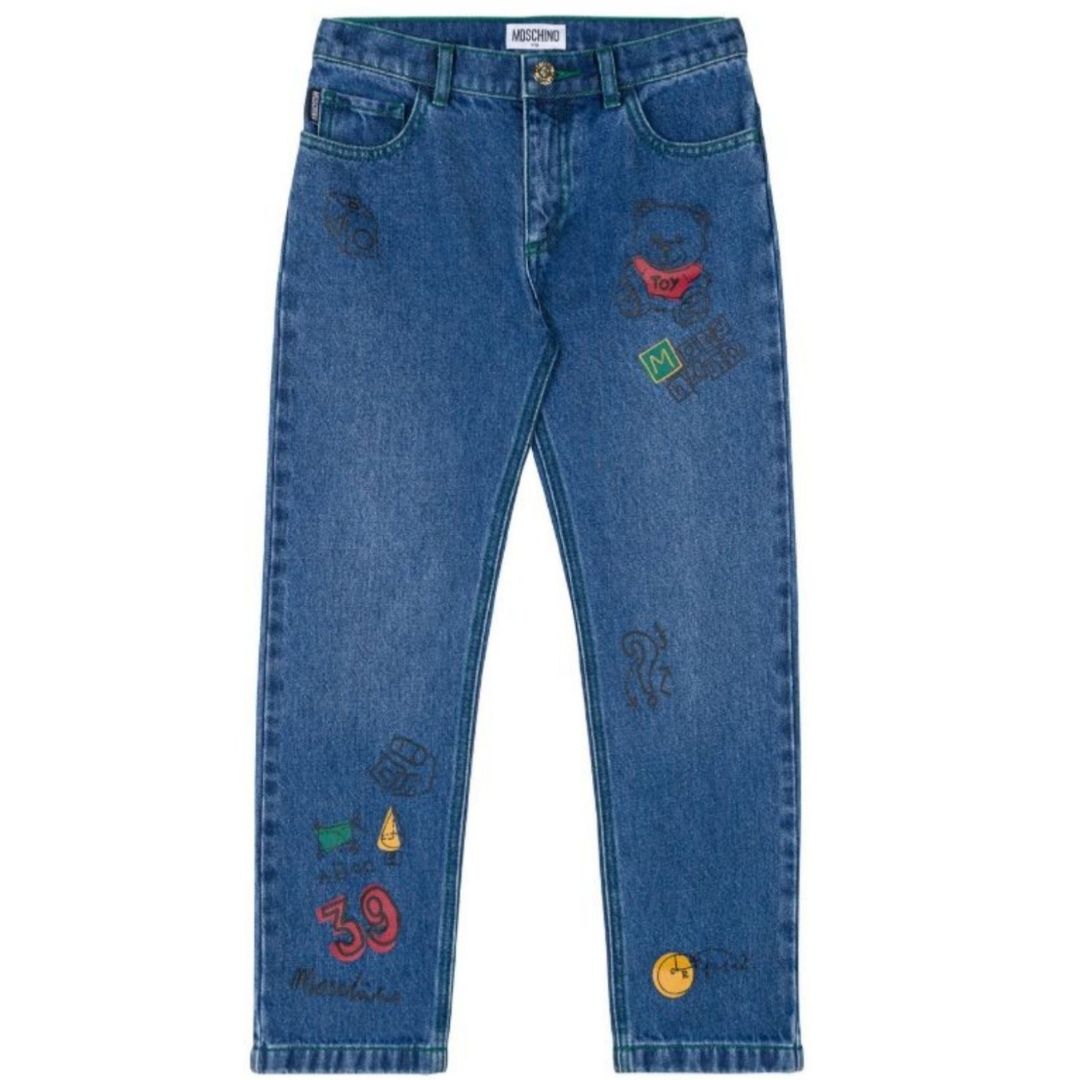 Moschino  Jeans Multi Logos Blue