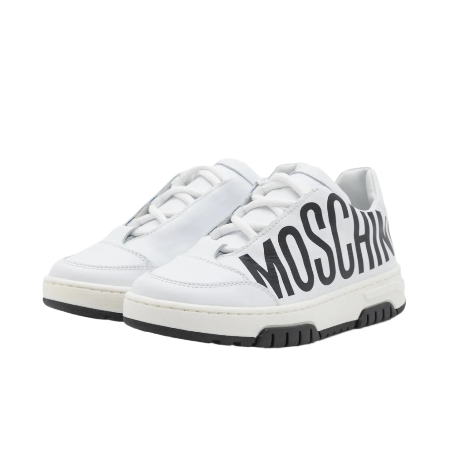 Moschino Shoe Msh Logo Whiteblack