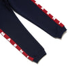 Marni Track Pants Vertical Logo Navy & Red