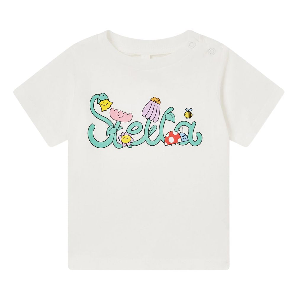 Stella Mccartney Tshirt Logo Offwhite
