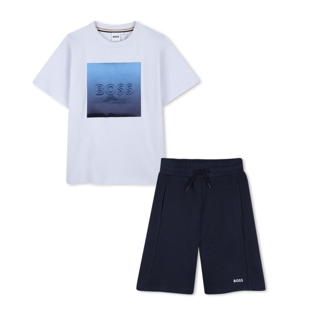 Boss Set Tshirt & Shorts Whiteblack