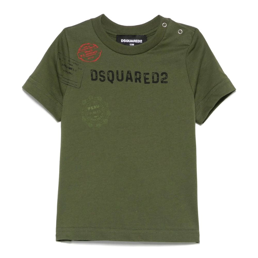 Dsquared Tshirt Logo Khaki