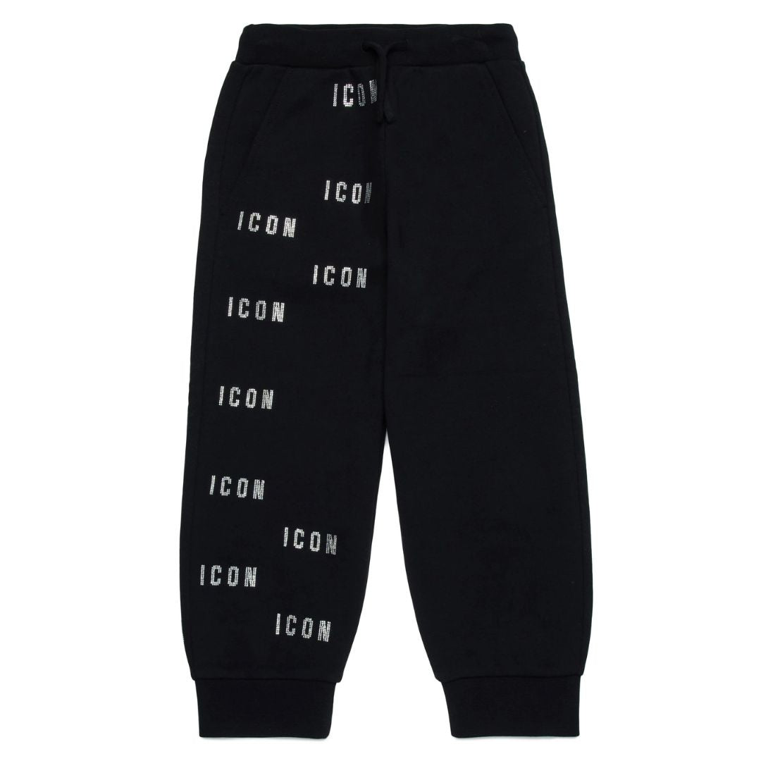 Dsquared2 Track Pants Multi Icon Black