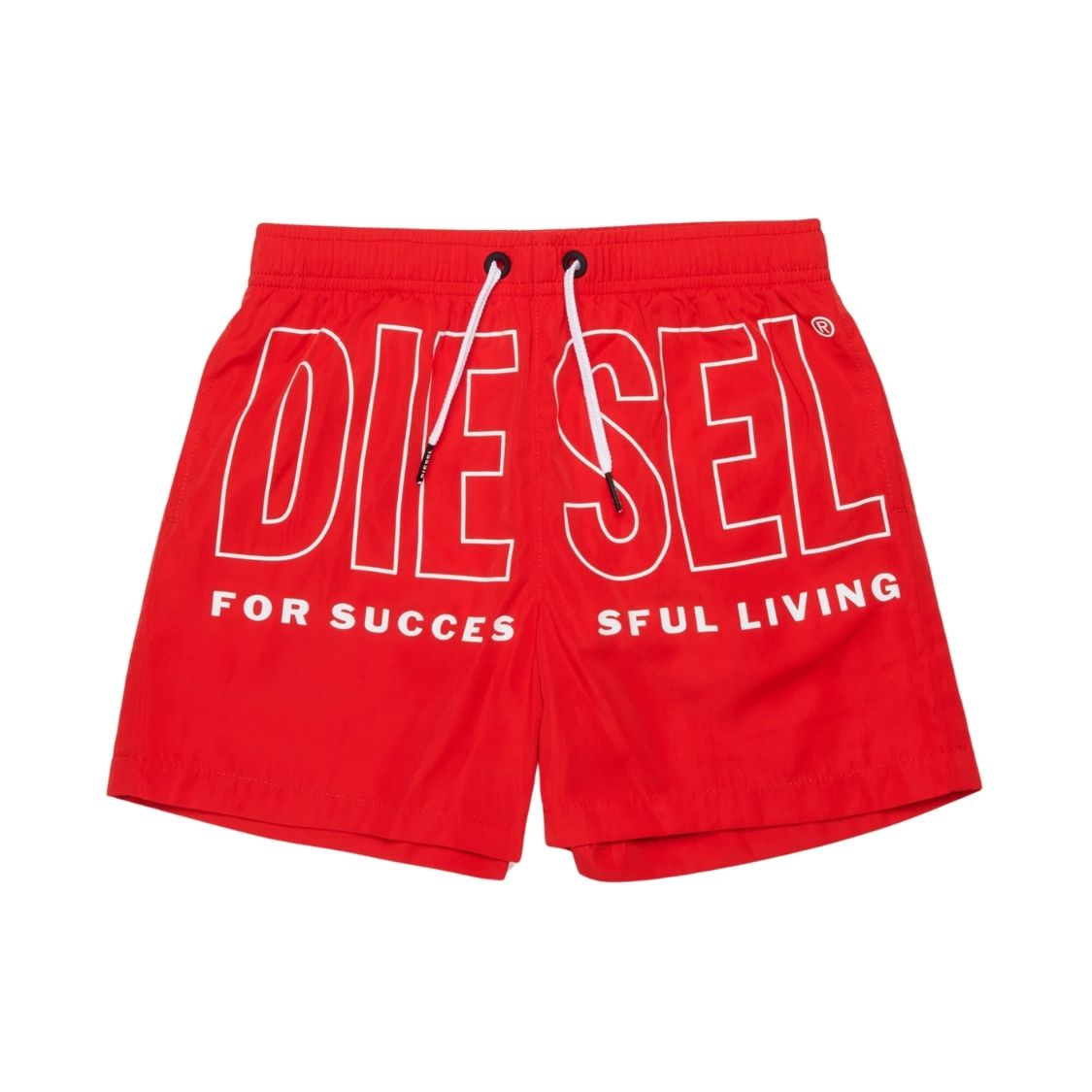 Diesel Shorts Logo Redwhite