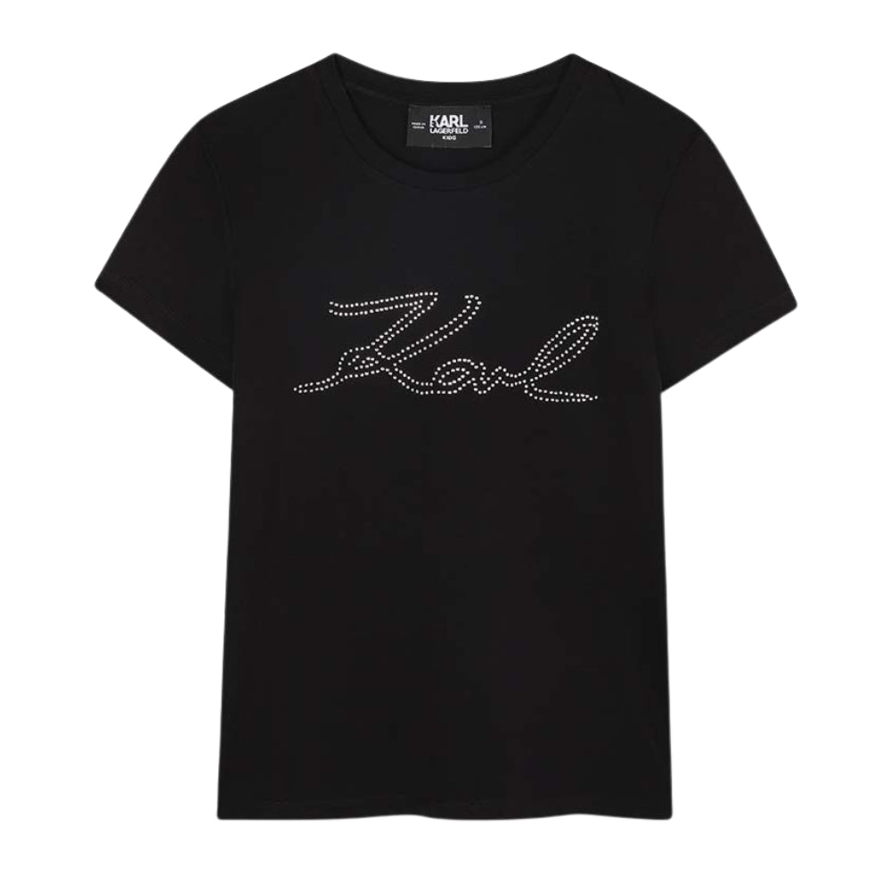 Karl Lagerfeld Tshirt Short Sleeve Logo Black