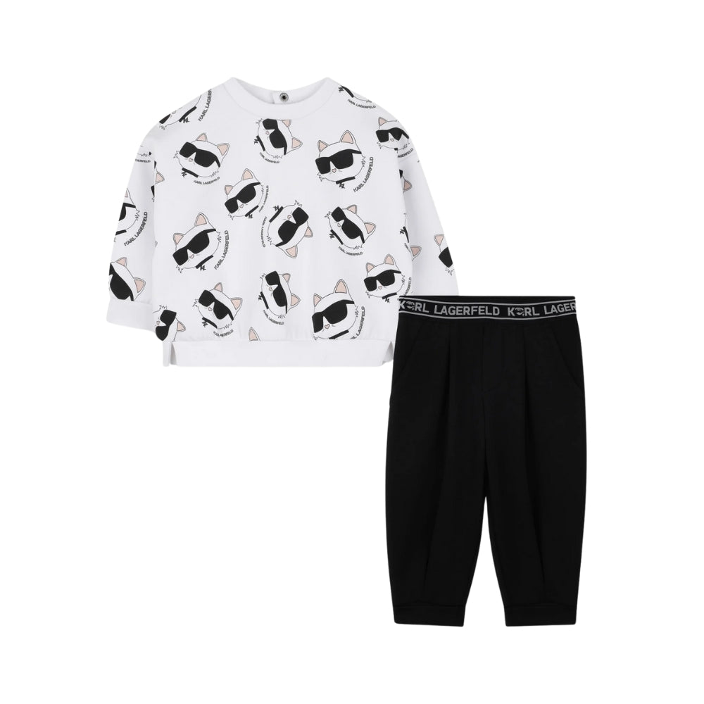 Karl Lagerfeld Set Sweater & Trouser Whiteblack