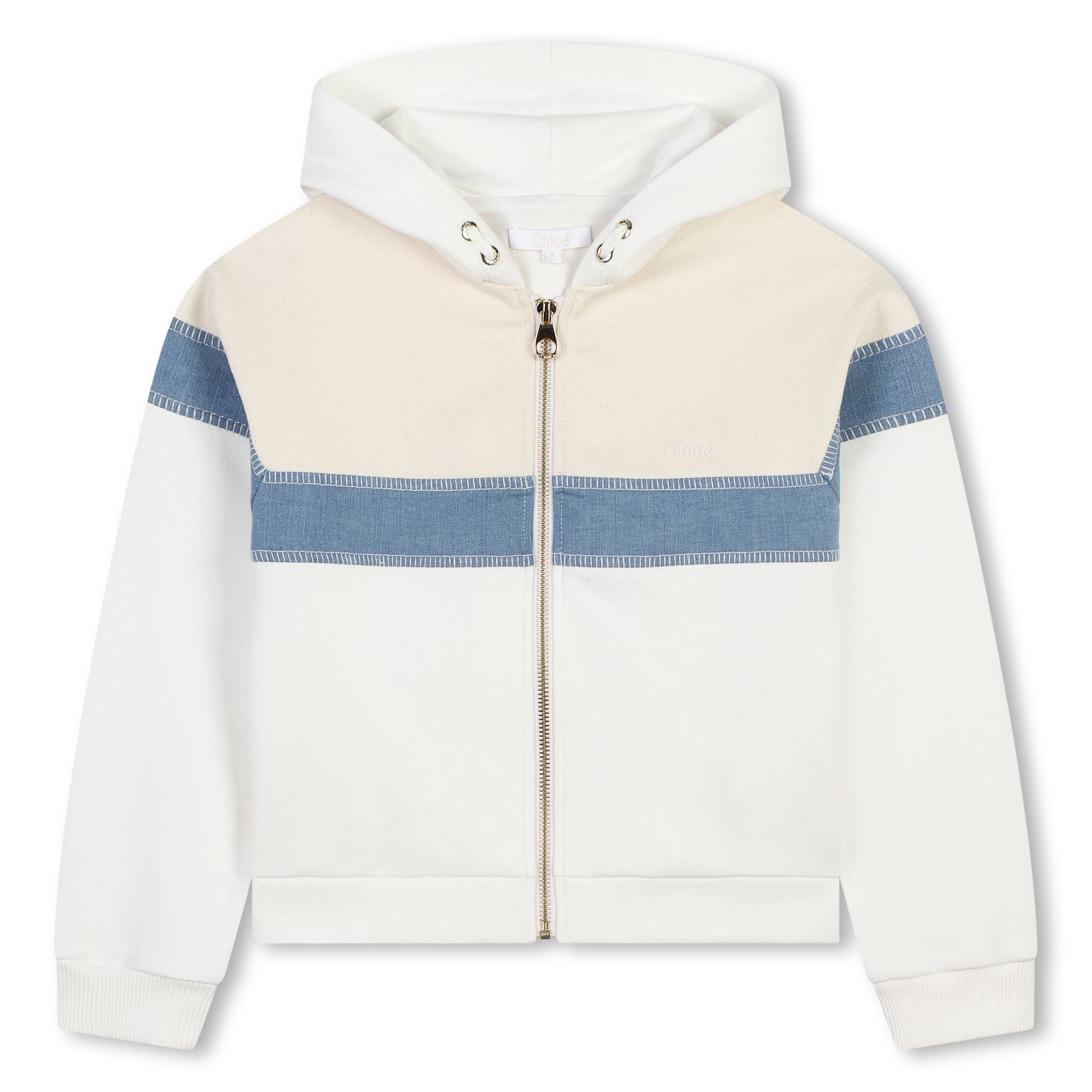 Chloe Sweater Zip Up Hoodie Off-White