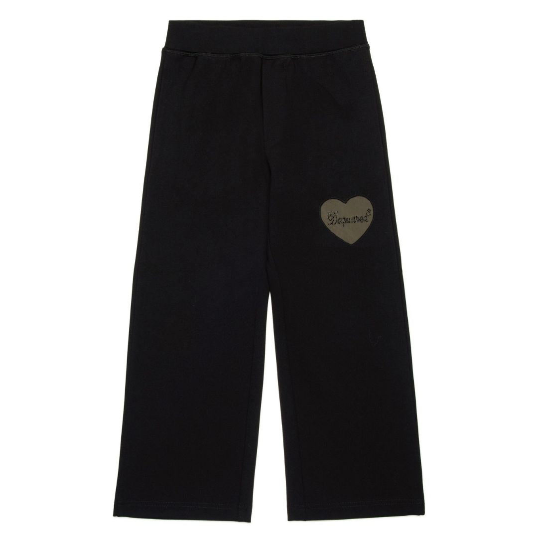 Dsquared2 Track Pants Heart Logo Black