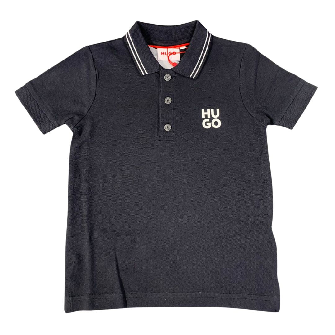 Hugo Golfer Logo Striped Black