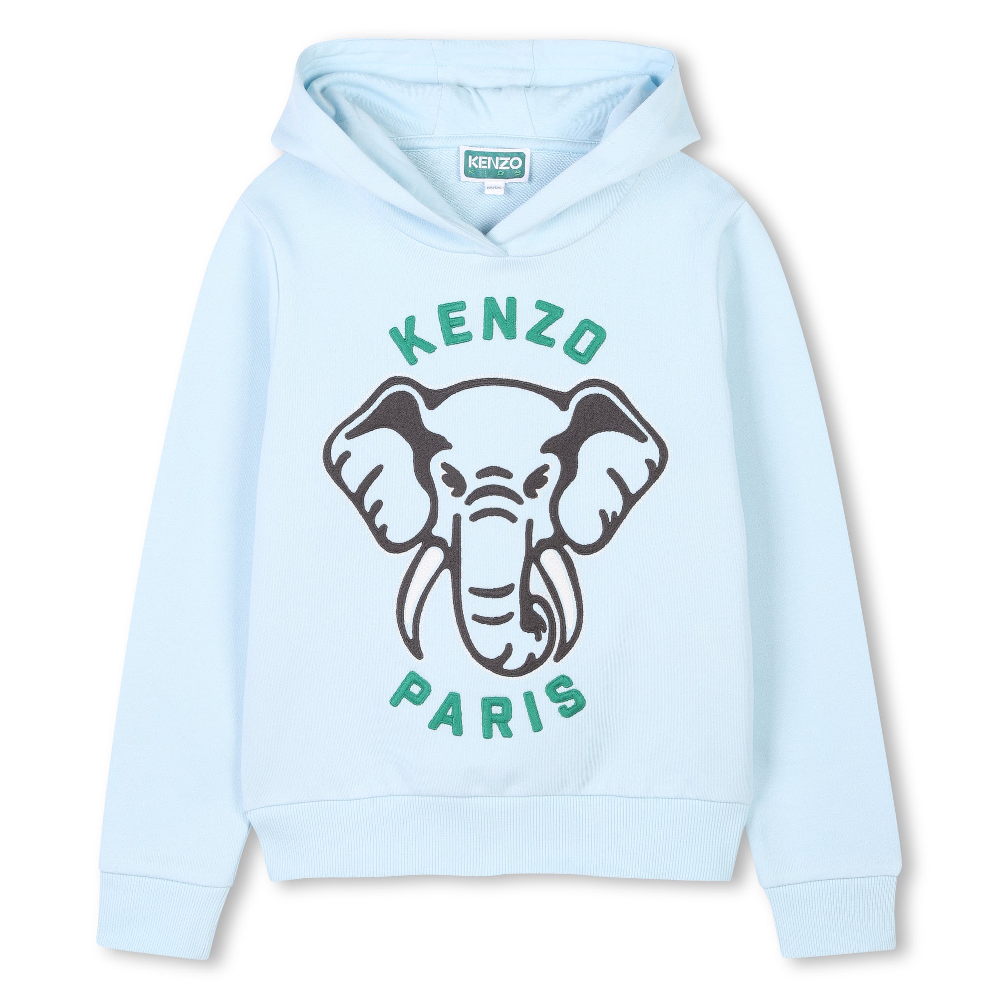 Kenzo Sweater Hooded Elephant Logo Blue