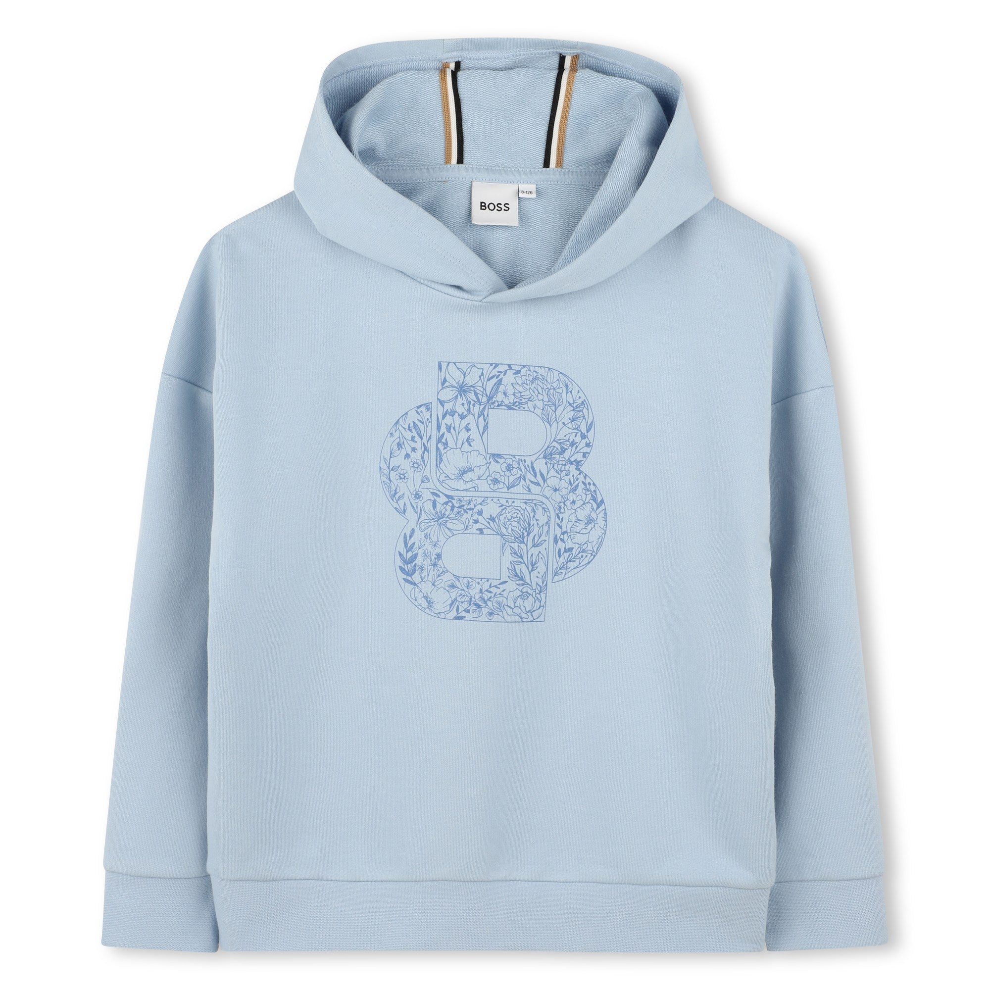 Boss Sweater Hooded Logo Blue
