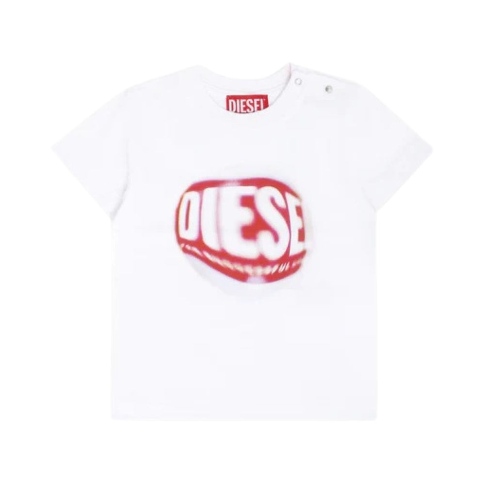 Diesel Tshirt Logo Whitered