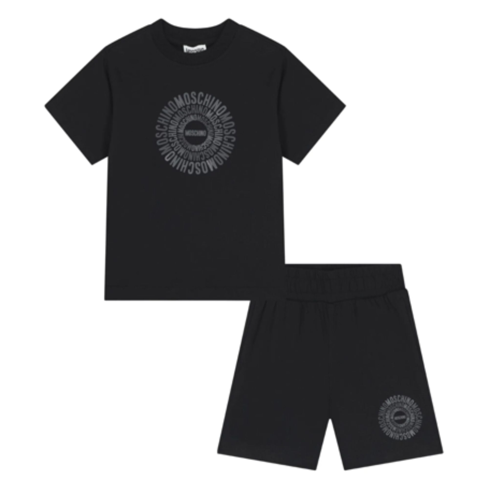 Moschino Set Tshirt & Shorts Logo Black
