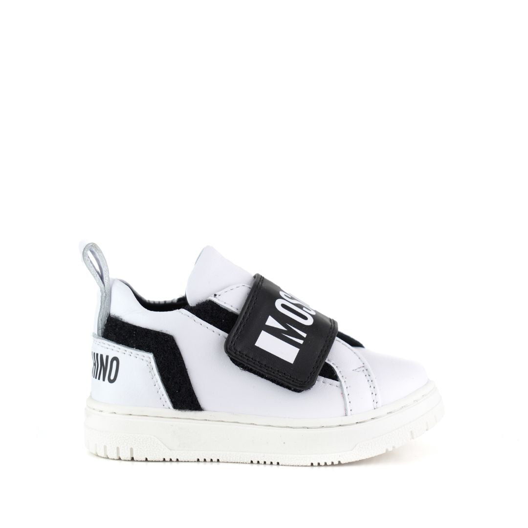 Moschino Sneaker Logo Strap Over White