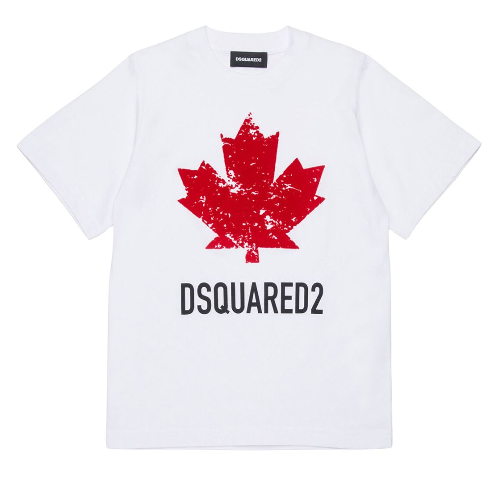 Dsquared Tshirt Slouch Fit Whitered