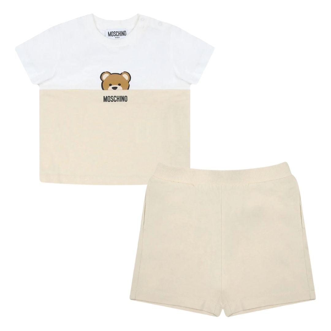 Moschino Set Blouse & Shorts Unisex Beige