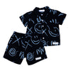 Mio Mondo Set Shorts And Shirt Smiley All Over Black