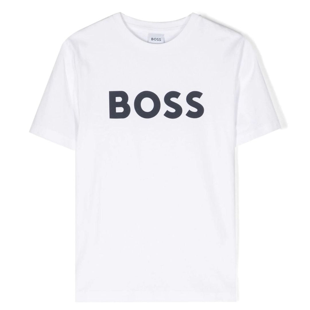 Boss  Tshirt Logo White
