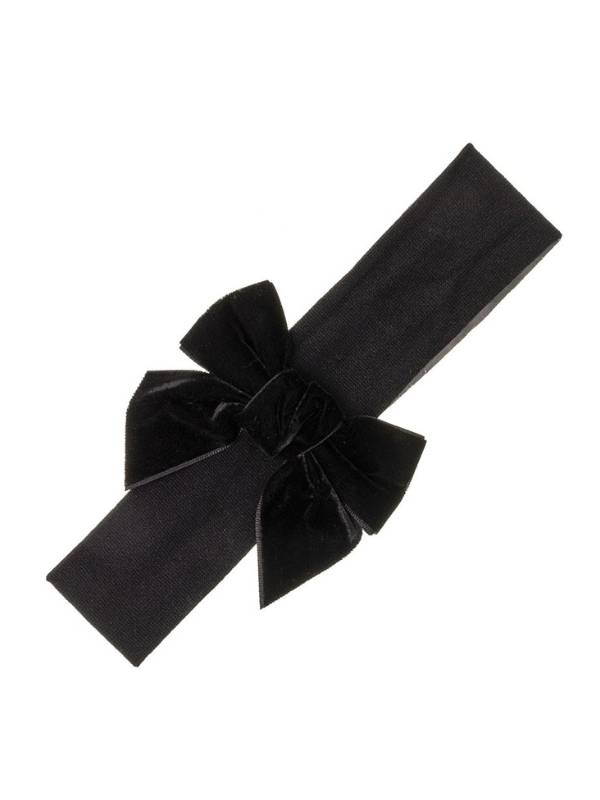 Sienna Head Bands Velvet Black Bow                                                 82-1