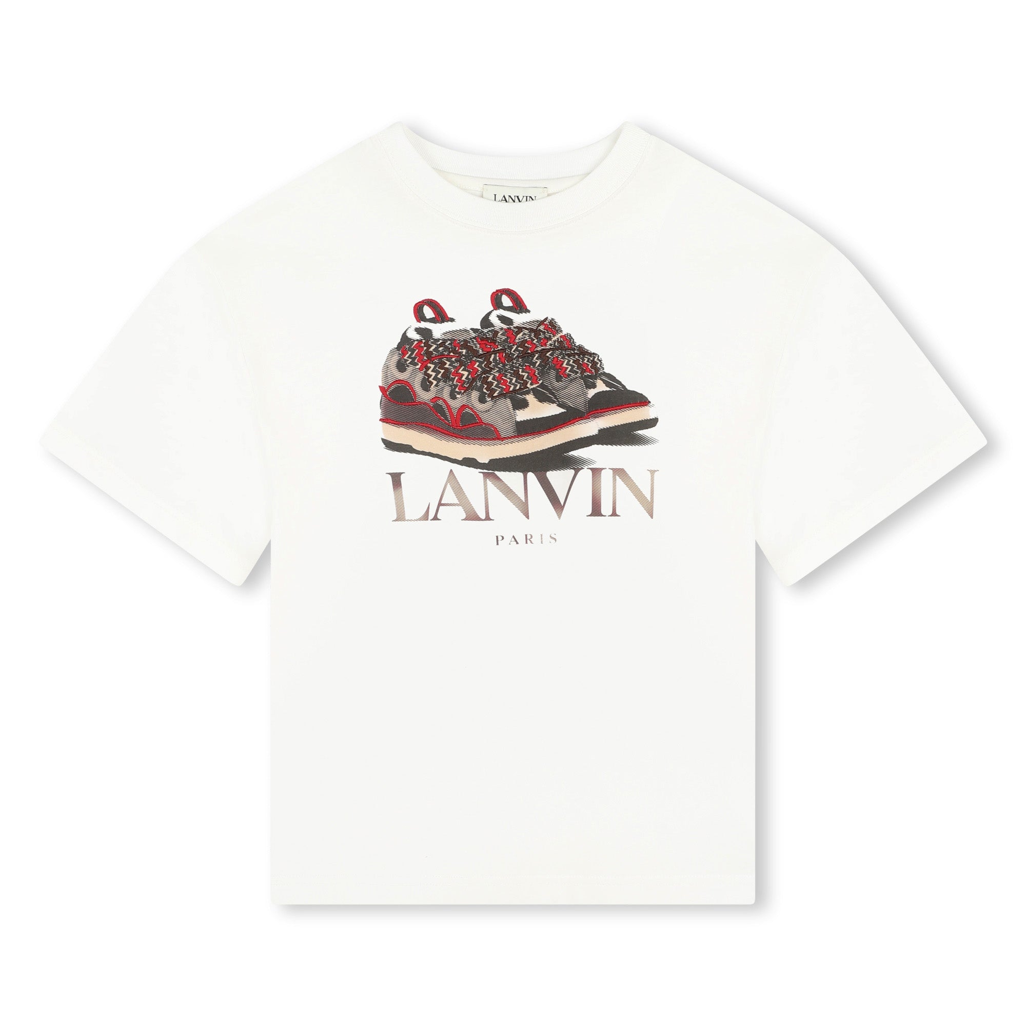 Lanvin T-Shirt Cool Sneaker Off-White Red