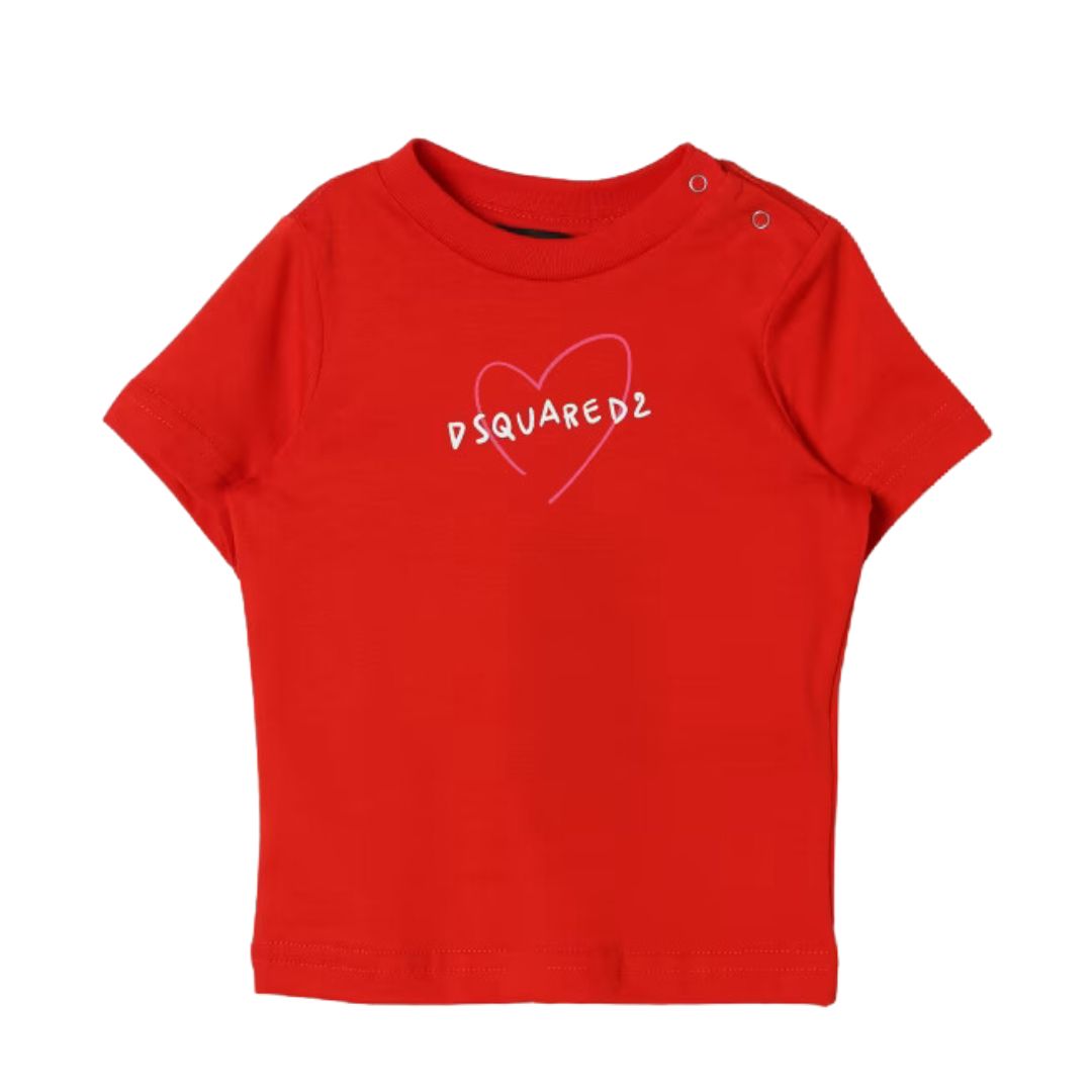 Dsquared2 T-Shirt Heart Logo Red