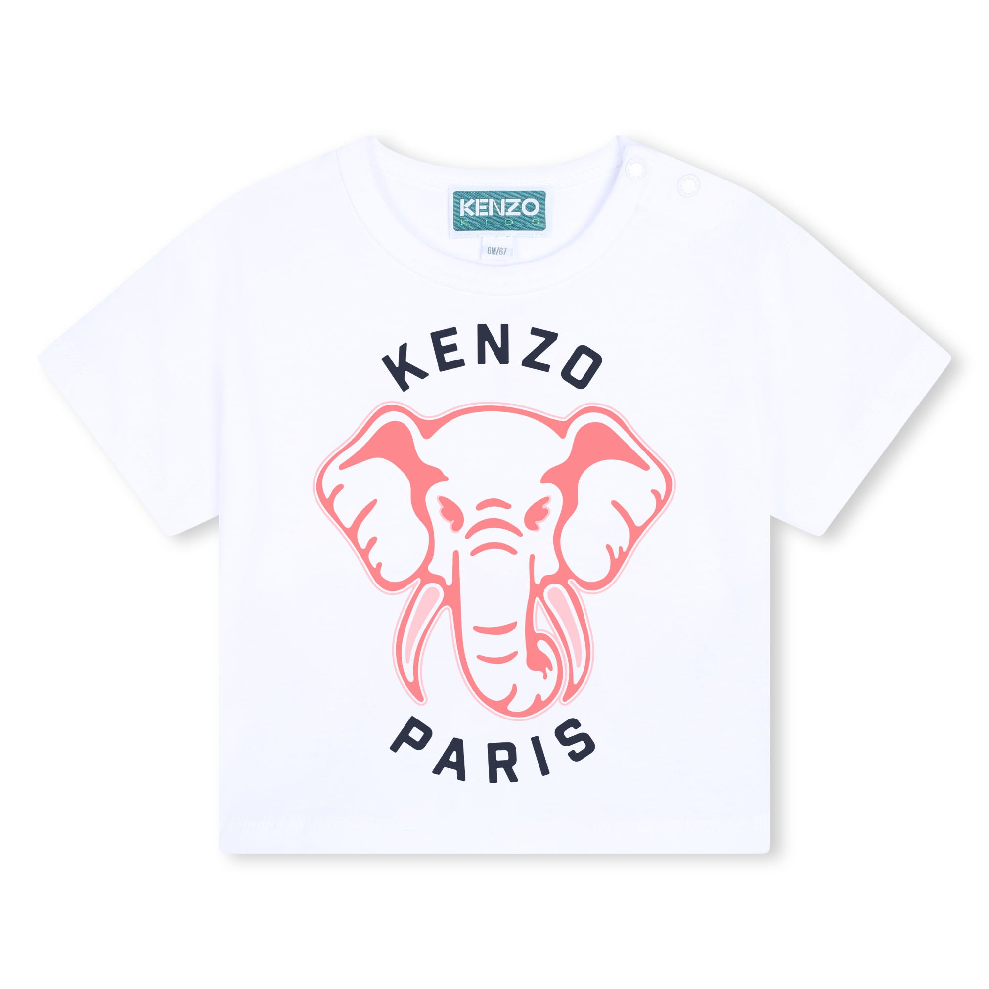 Kenzo Tshirt Logo Paris White