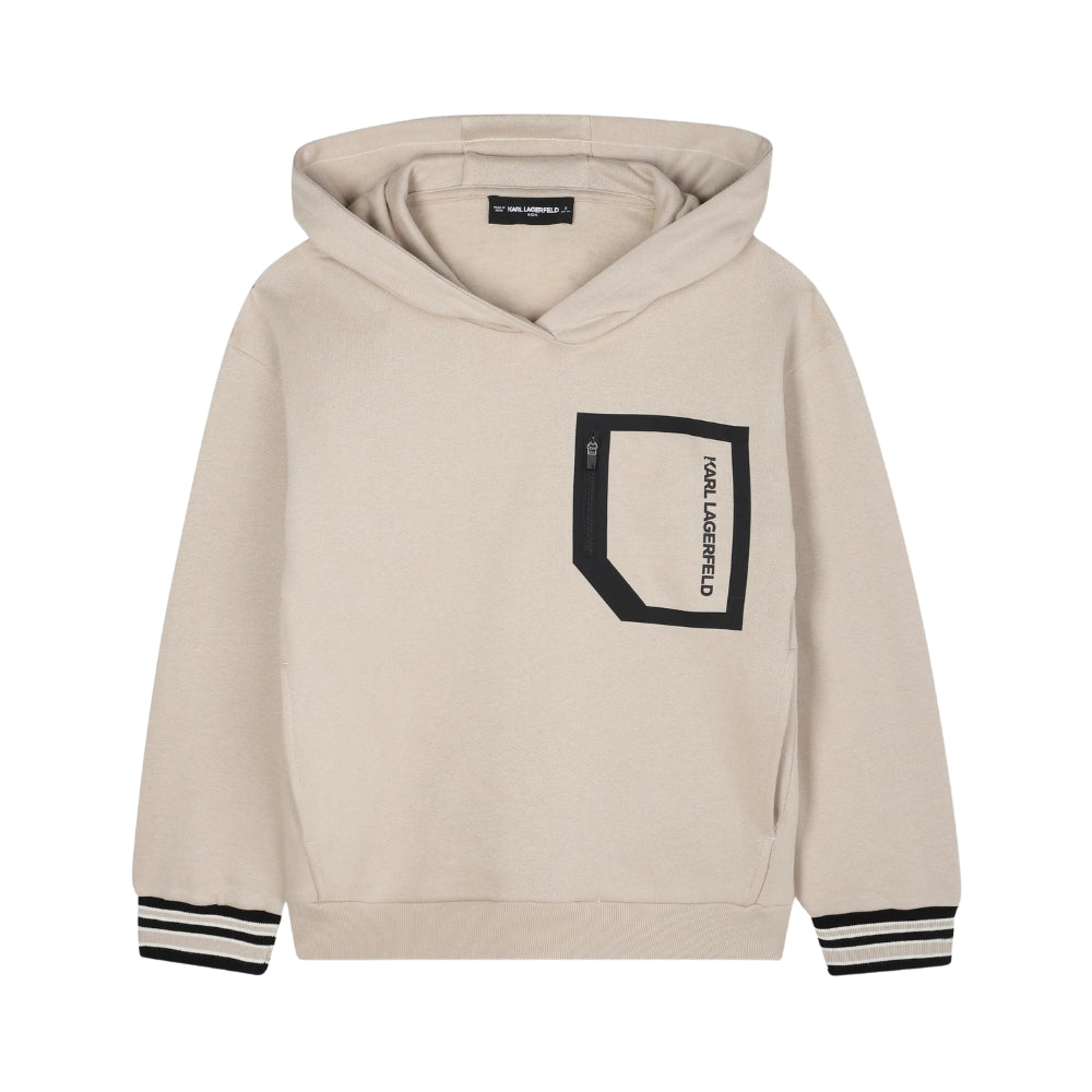 Karl Lagerfeld Jacket Logo Hood Sand