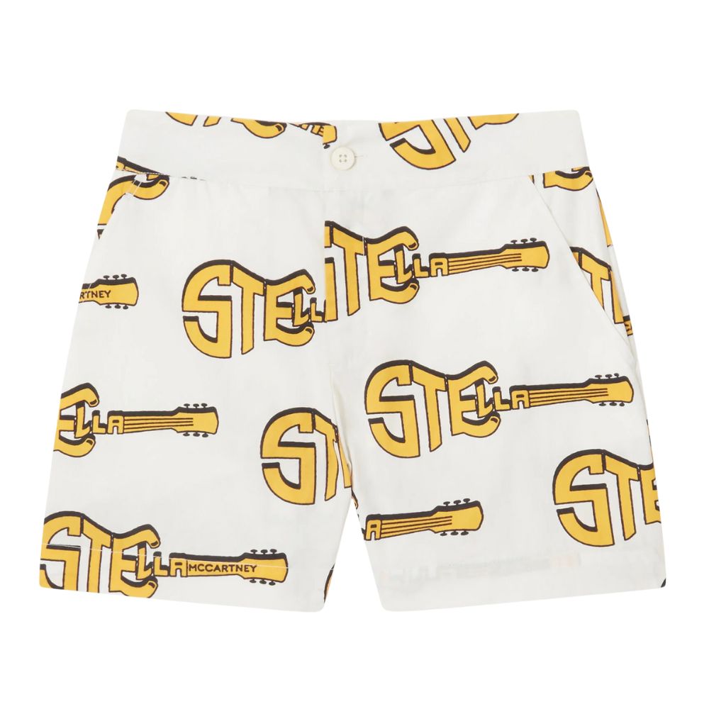 Stella Mccartney Shorts Logo Creamyellow