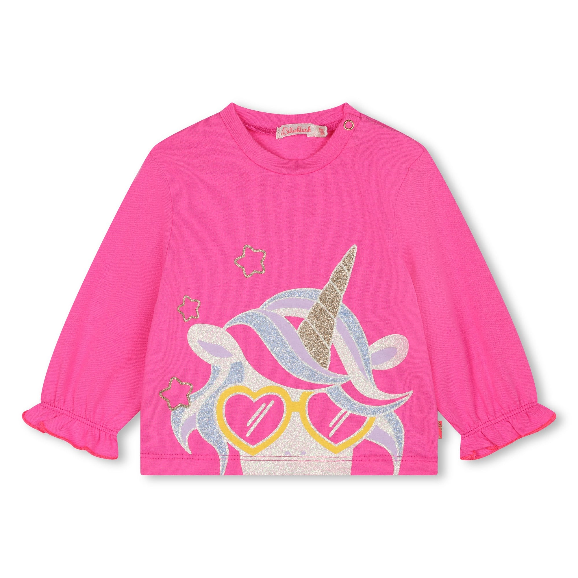 Billieblush Tshirt Long Sleeve Unicorn Pink