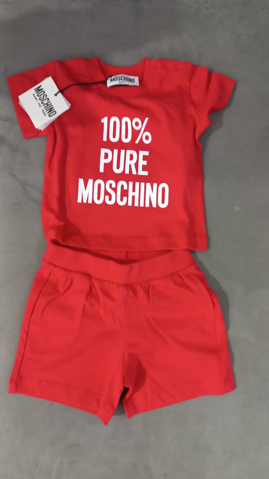 Moschino Red Short And Tshirt Logo