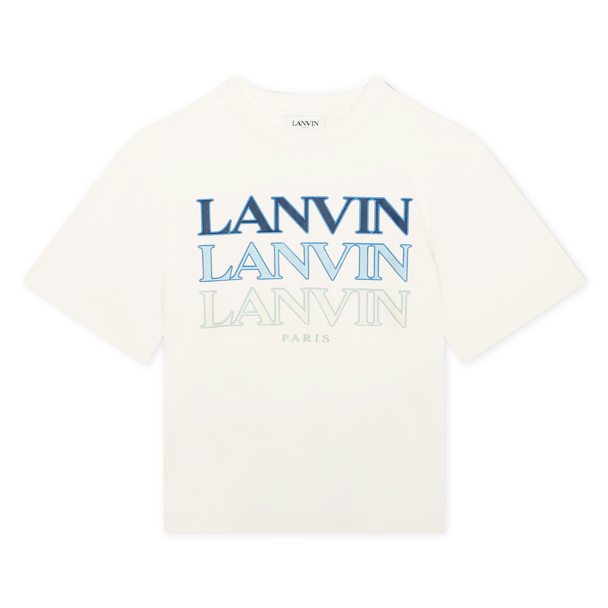 Lanvin T-Shirt Triple Logo Cream