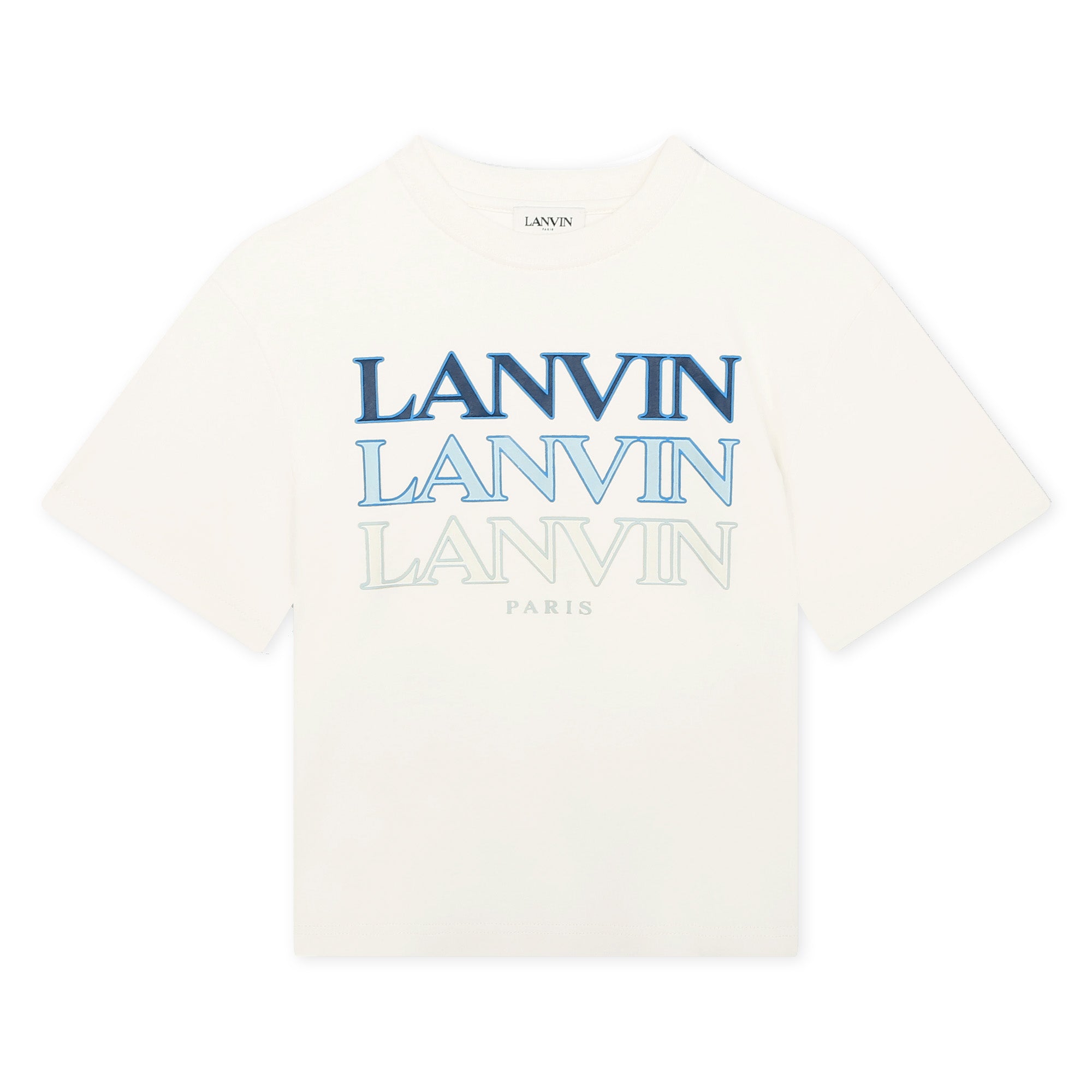 Lanvin Tshirt Triple Logo Cream