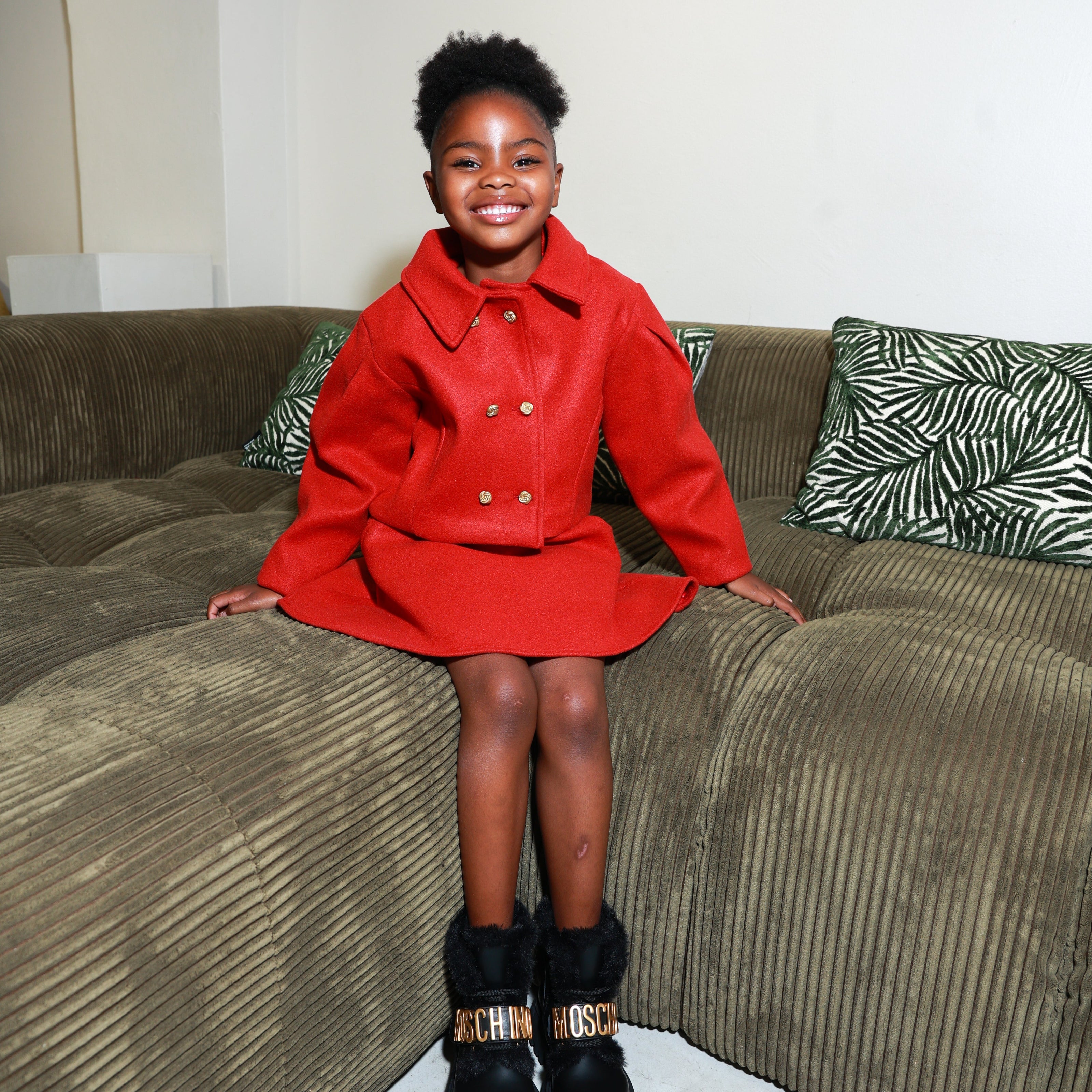 Mio Mondo Jacket & Skirt Set Maroon