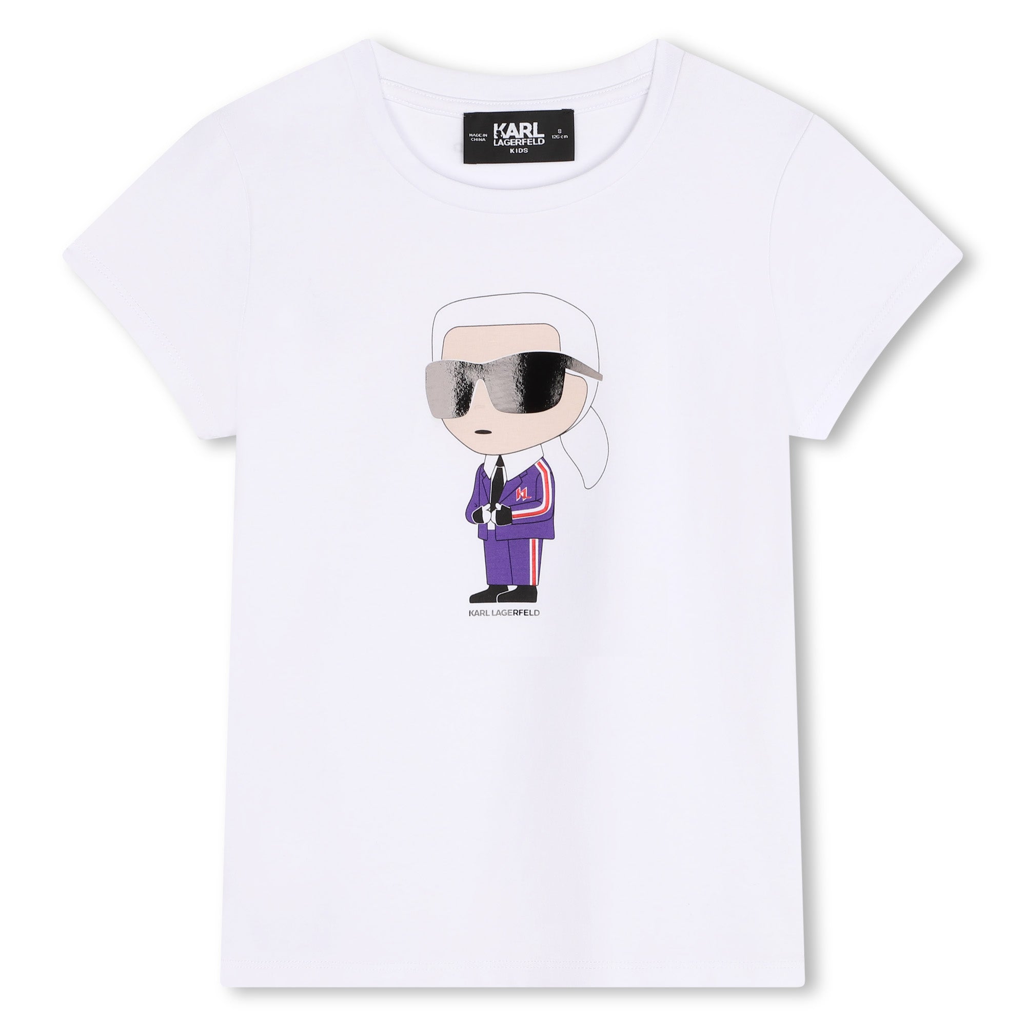 Karl Lagerfeld  Tshirt Track N Rings Whitepurple